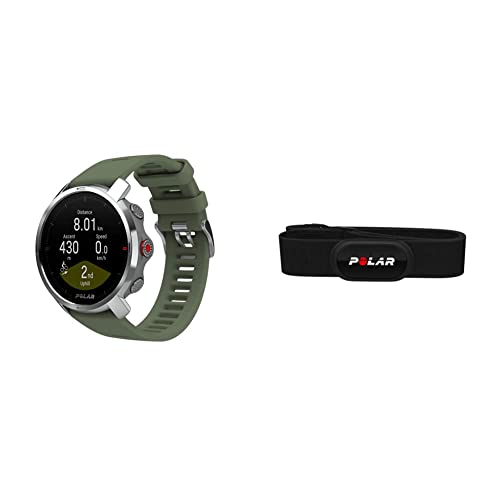 Polar Grit X - Outdoor Multisport Watch con GPS con Brújula + Polar H10 Sensor de frecuenciacardíaca - Compatible con apps de Fitness, ciclocomputadores y Smartwatches - Negro Talla XS/S