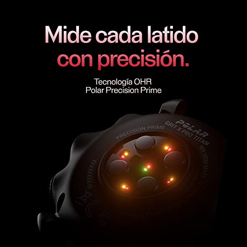 Polar Grit X Pro - GPS Multisport Smartwatch - Durabilidad Militar, Cristal de Zafiro, FC en la Muñeca, Batería de Larga Duración, Orientación, para Deportes al Aire Libre, Trail Running, Senderismo