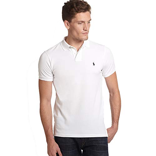 Polo Ralph Lauren Polo de piqué Custom Fit (L, Pure White)