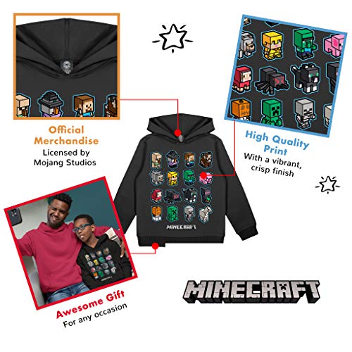 Popgear Minecraft Mini MOBS Boys SWEED HOUNDE HOUNDE Negro 6-7 ANS