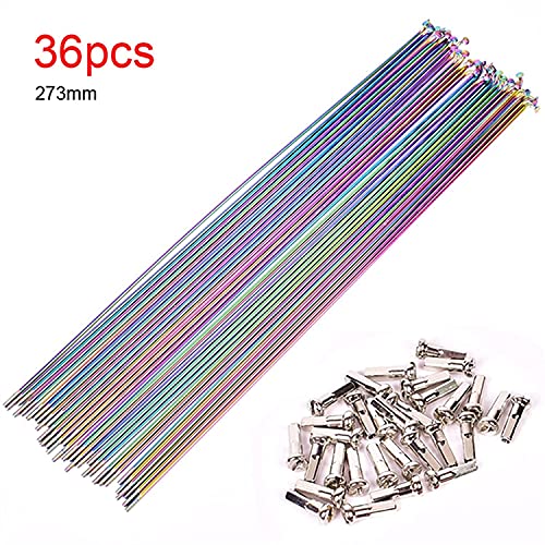 Portavoces de ciclismo Bike por radios 36pcs Bicycle Steel Spokes;257-293mm 14g bicicleta de montaña habló por debajo de las piezas de bicicleta for bicicletas Desvoces de bicicletas ( Color : 273mm )