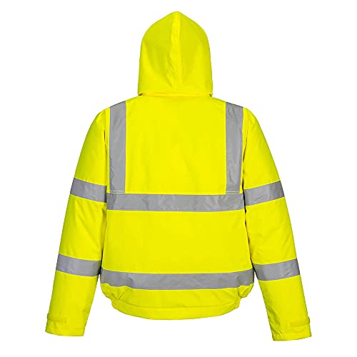 Portwest - Chaqueta de aviador con bandas reflectantes, color amarillo