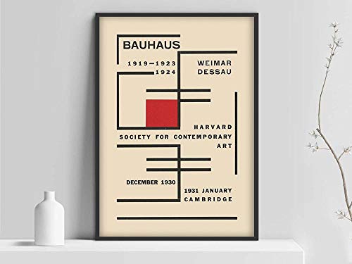 Póster de la Bauhaus Weimar Austellung, Weimar Dessau 1923, impresión de la exposición de la Bauhaus, impresión de la Bauhaus, lienzo sin marco E 50x70cm