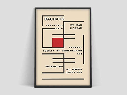 Póster de la Bauhaus Weimar Austellung, Weimar Dessau 1923, impresión de la exposición de la Bauhaus, impresión de la Bauhaus, lienzo sin marco E 50x70cm