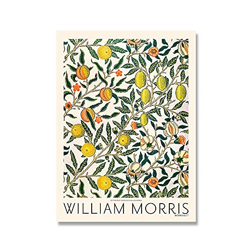 Póster de la exposición de William Morris, impresión de pintura del movimiento de arte de Londres, lienzo sin marco en la sala de estar A1 60x90cm