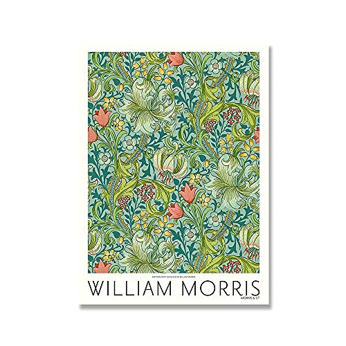 Póster de la exposición de William Morris, impresión de pintura del movimiento de arte de Londres, lienzo sin marco en la sala de estar A1 60x90cm