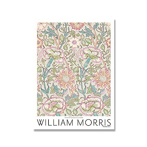 Póster de la exposición de William Morris, impresión de pintura del movimiento de arte de Londres, lienzo sin marco en la sala de estar A1 60x90cm