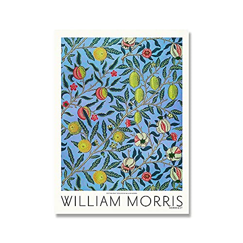 Póster de la exposición de William Morris, impresión de pintura del movimiento de arte de Londres, lienzo sin marco en la sala de estar A1 60x90cm