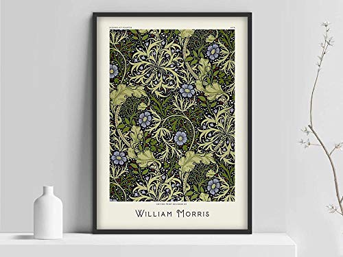 Póster de William Morris, patrón de flores, póster de flores, impresión de arte, impresión del Museo de William Mor, lienzo sin marco J 40x60cm