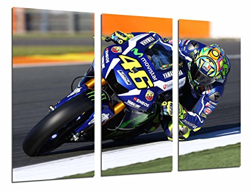 Poster Fotográfico Moto Valentino Rossi, Motorista, Yamaha, Carretera Tamaño total: 97 x 62 cm XXL