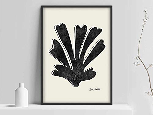 Póster Henri Matisse Coral Leaf, Lámina Matisse, Matisse los recortes, Póster Matisse, Henri Matisse Leaf, Matisse Coral, Cuadro decorativo familiar sin marco Al 50x70cm