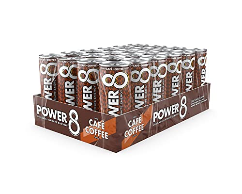 Power 8 Energy Drink Sabor Café- Caja 24 latas - La primera bebida energética saludable es Power 8