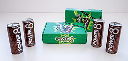 Power 8 Energy Drink Sabor Café- Caja 4 latas - La primera bebida energética saludable es Power 8