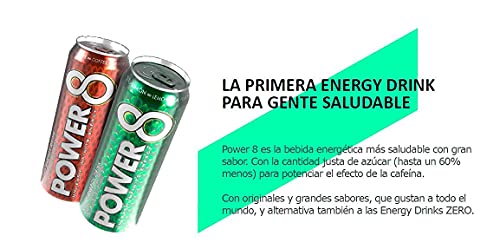 Power 8 Energy Drink Sabor Café- Caja 4 latas - La primera bebida energética saludable es Power 8