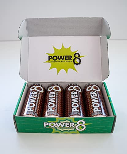 Power 8 Energy Drink Sabor Café- Caja 4 latas - La primera bebida energética saludable es Power 8