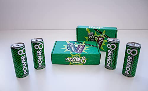 Power 8 Energy Drink Sabor Té Limón- Caja 4 latas - La primera bebida energética saludable es Power 8