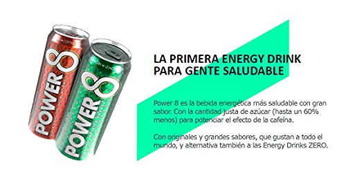 Power 8 Energy Drink Sabor Té Limón- Caja 4 latas - La primera bebida energética saludable es Power 8