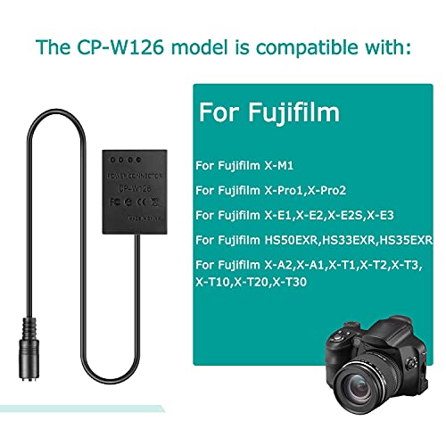 Power Bank USB tipo C Cable NP-W126 Dummy Battery PD Adapter para Fujifilm X-A2 A3 X-E2s X-Pro2 T20 T10 X-T30 X-T1 T2 X-T3 E3