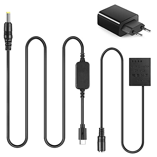 Power Bank USB tipo C Cable NP-W126 Dummy Battery PD Adapter para Fujifilm X-A2 A3 X-E2s X-Pro2 T20 T10 X-T30 X-T1 T2 X-T3 E3