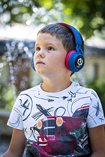 PowerLocus Auriculares Bluetooth de Diadema para niños, Cascos Bluetooth Inalámbricos, Auditiva Límite de 85DB, Sonido Estéreo, con Micrófono, Micro SD, Plegable, Estuche Cascos para Movil, Tablet,PC