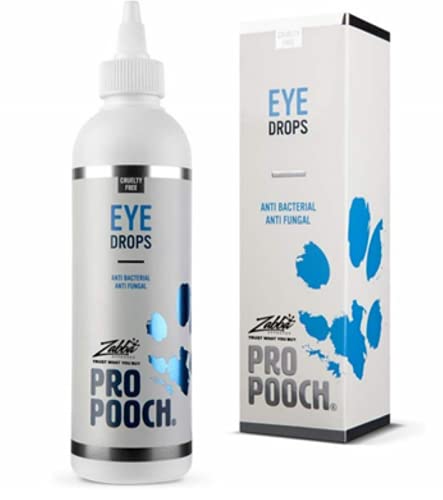 Pro Pooch Limpiador de Ojos para Perros - Gotas Oculares Hidratantes Anti Conjuntivitis, Natural, 250 ml - Desinfecta y Calma los Ojos Irritados﻿﻿