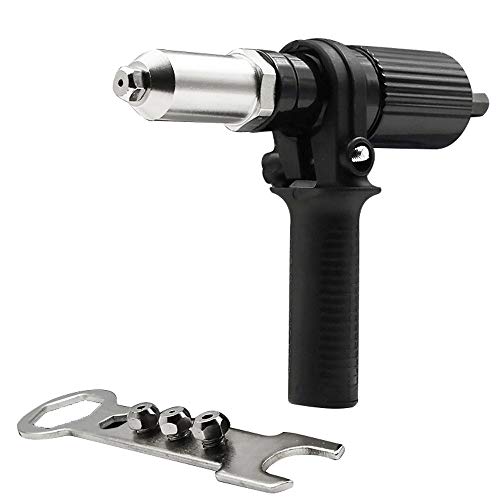 Professional Electric Rivet Gun Adapter Kit Drill Adapter,Cordless Drill Riveting Insert Nut Tool,Electric Drill Riveter Adapter Riveting Gun Tool Kit Insert Nut Hand Power Tool