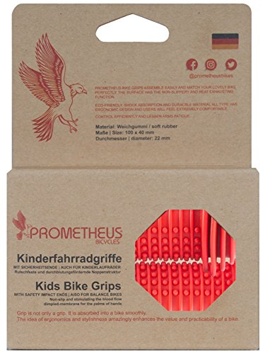 Prometheus Puños - Mangos - apretones para Manillar de Bicicleta con protección Frente a Golpes | 22 cm | Edición 2019