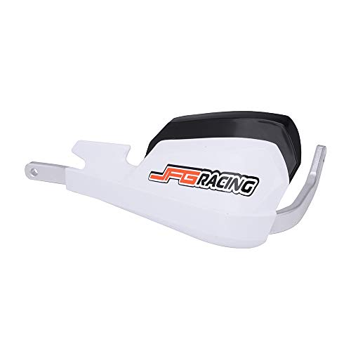 Protector Manillar Moto Paramanos K.T.M Guardamanos Moto para Manillar de 7/8 y 1 1/8 Pulgadas, para Dirt Bike K.T.M H.o.n.d.a Yamaha Kawasaki Suzuki Motocross Enduro Supermoto-Blanco