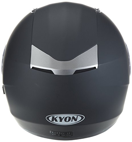 Protectwear Casco de moto mate negro con visera solar integrada H520-ES Tamaño M