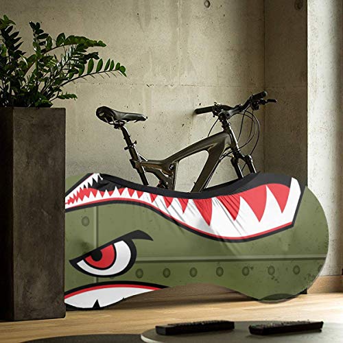 Prv0o San Diego California Cubierta para bicicleta de montaña y carretera, bolsa de almacenamiento interior, Pegatina de tiburón volador, talla única