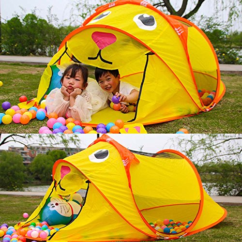 PUDDINGT® Carpa para Niños Juego de Dibujos Animados para Interiores Versión de House of The Tiger Folding Outdoor Marine Ball Pool,Azul