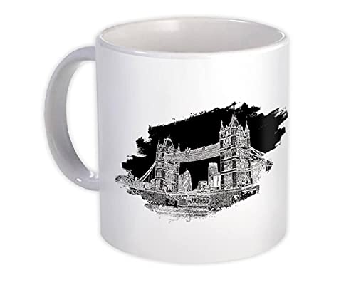 Puente de Londres : Taza de Regalo : Reino Unido Inglaterra Travel Souvenir British Reino Unido - Blanco