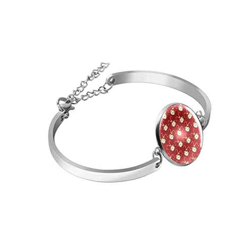 Pulsera, brazalete de acero inoxidable brazalete de regalo de joyería puño pulido estilo de caja de regalo de moda Monkey King Red para hombres mujeres
