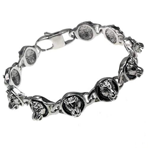 Pulsera de Acero Inoxidable Wölfe IN 3D, Lobo, Wolf, Biker