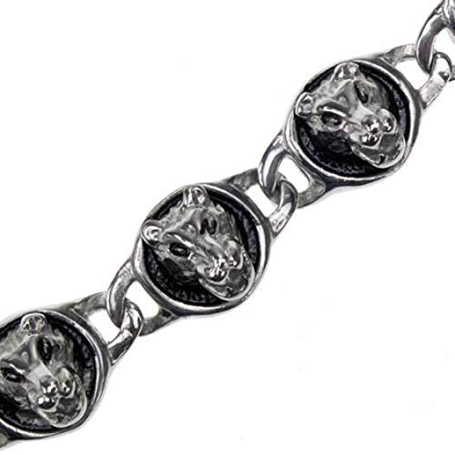 Pulsera de Acero Inoxidable Wölfe IN 3D, Lobo, Wolf, Biker