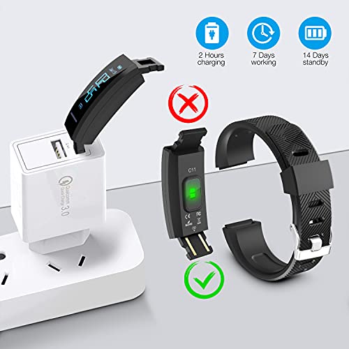 Pulsera de fitness, rastreador de fitness, monitor de frecuencia cardíaca, resistente al agua, IP67, reloj inteligente, rastreador de actividad, reloj deportivo, SMS, SNS,Whatsapp, alarma de vibración