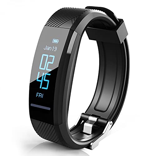 Pulsera de fitness, rastreador de fitness, monitor de frecuencia cardíaca, resistente al agua, IP67, reloj inteligente, rastreador de actividad, reloj deportivo, SMS, SNS,Whatsapp, alarma de vibración