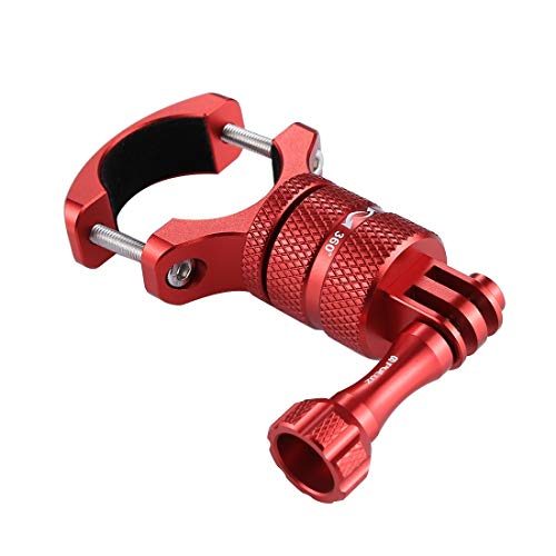 PULUZ 360 Grado Rotación Bicicleta de aluminio Bicicleta Adaptador de manillar Montaje con tornillo para GoPro HERO 6 / 5 / 4 / 3+ / 3/ 2/ 1 Sesión 5 / 4, Xiaoyi Sport Camera