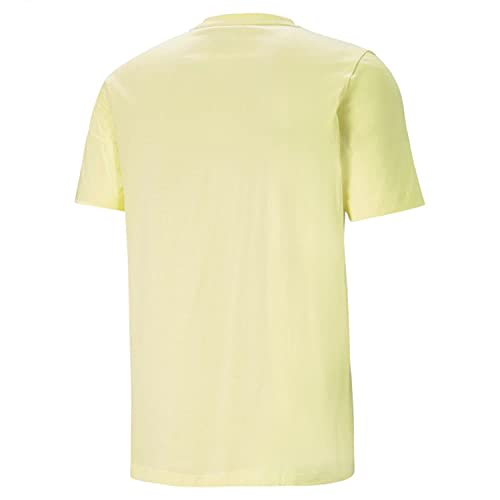 PUMA 586759 - Camiseta de manga corta para hombre (cuello redondo, talla 56/58), color amarillo y azul