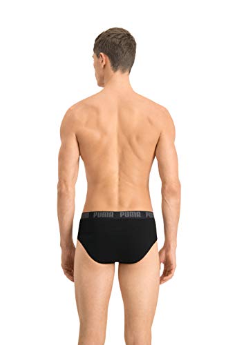 Puma Basic Brief 2P - Calzoncillos para hombre, color negro, talla M