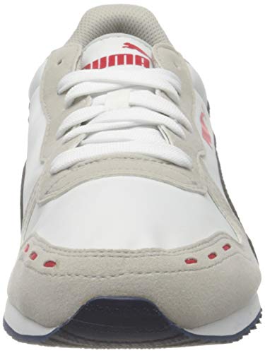 PUMA Cabana Run, Zapatillas Unisex Adulto, Blanco White/Gray Violet/Peacoat/High Risk Red, 37.5 EU