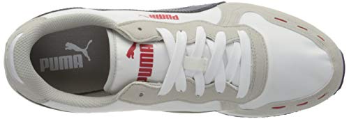 PUMA Cabana Run, Zapatillas Unisex Adulto, Blanco White/Gray Violet/Peacoat/High Risk Red, 37.5 EU