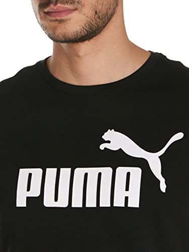 PUMA ESS Logo tee Camiseta, Hombre, Negro, L