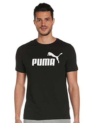PUMA ESS Logo tee Camiseta, Hombre, Negro, L