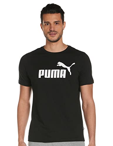 PUMA ESS Logo tee Camiseta, Hombre, Negro, L