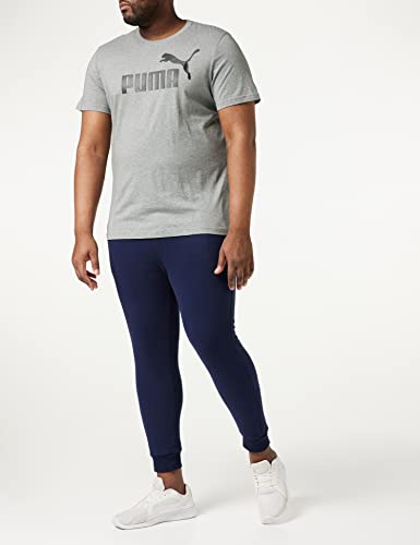 Puma Essentials LG T Camiseta de Manga Corta, Hombre, Gris (Medium Gray Heather), L