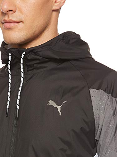 PUMA Reactive Wvn Jacket Chaqueta De Entrenamiento, Hombre, Black-Castlerock White, L