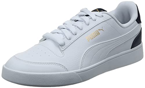 PUMA Shuffle, Zapatillas Unisex Adulto, Blanco (White White-Peacoat Team Gold), 43 EU