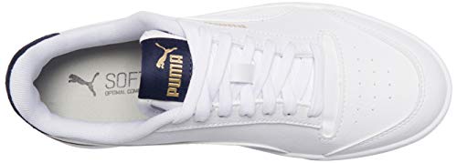 PUMA Shuffle, Zapatillas Unisex Adulto, Blanco (White White-Peacoat Team Gold), 43 EU