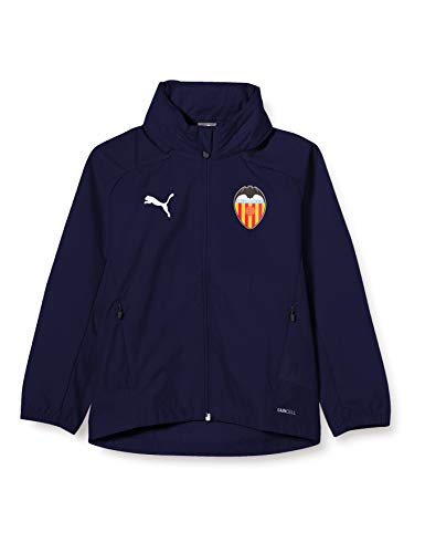 PUMA Valencia CF Temporada 2020/21-Rain Jacket Jr Peacoat Chaqueta, Niño, 140